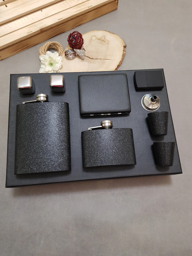 ست بطری جیبی استیل اسفالتی دو قلو