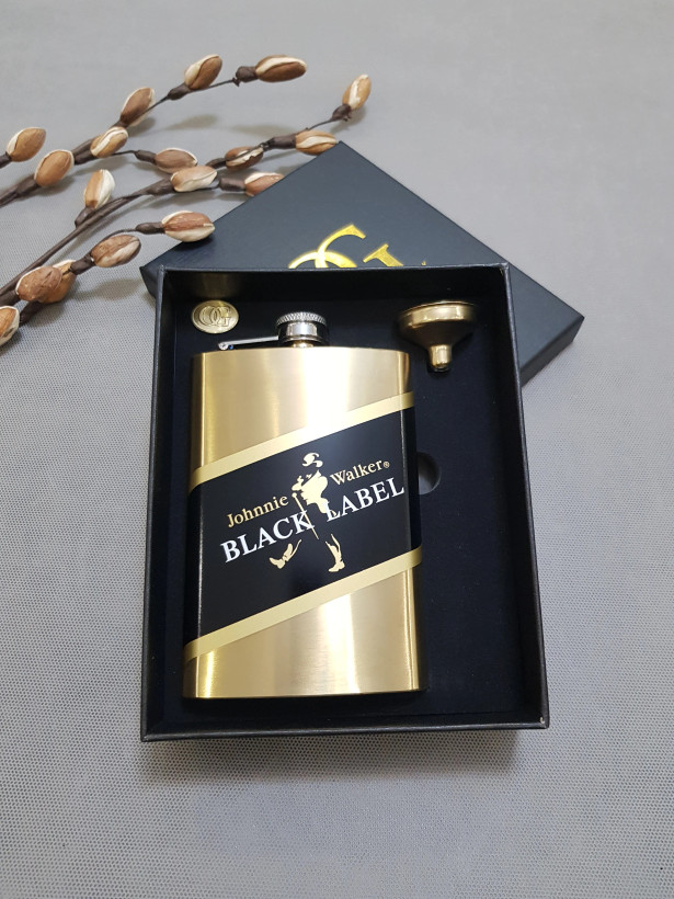 بطری جیبی بلک لیبل رنگ طایی