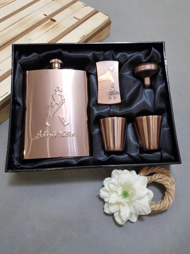 ست بطری جیبی فندکدار رزگلد جانی واکر