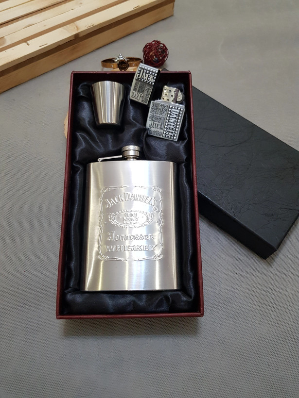 بطری جیبی فندکدار استیل جک دنیلز