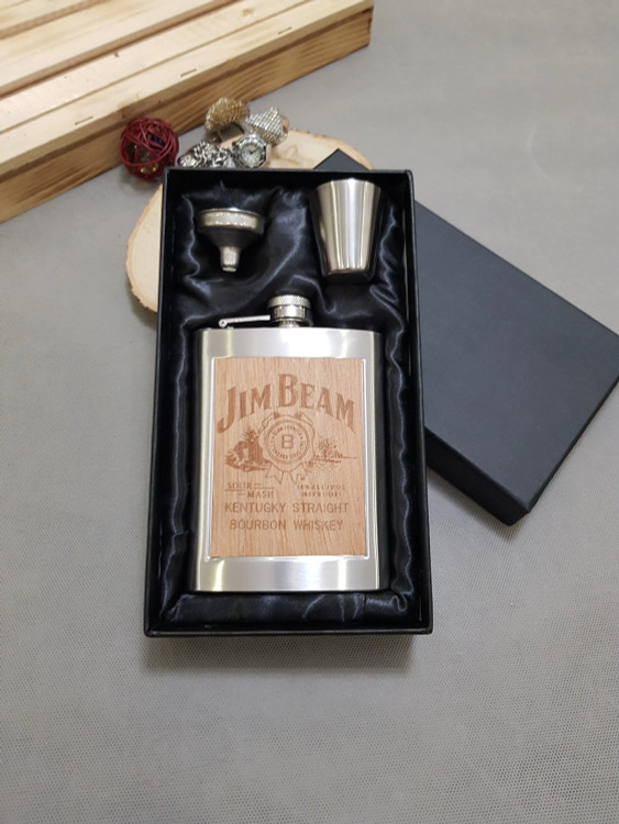 ست بطری جیبی تک شات استیل ضد زنگ جیم بیم