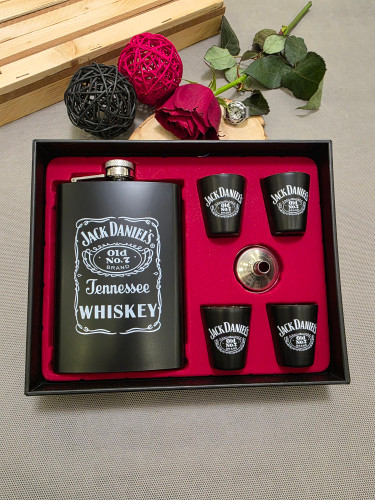 ست هیپفلاسک مشکی مات جکدنیلز