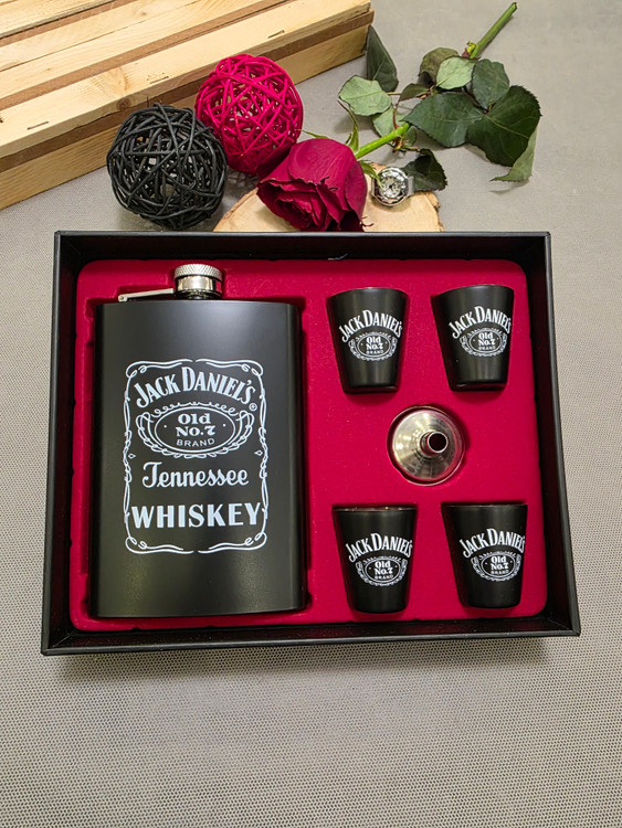 ست هیپفلاسک مشکی مات جکدنیلز