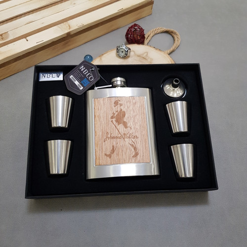 ست بطری جیبی استیل پلاکدار جانی واکر