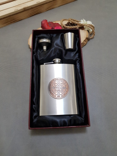 ست بطری جیبی استیل پلاکدار کنستانتین