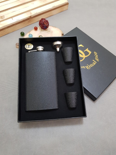 ست بطری جیبی کتابی ۳۶۰ سیسی استیل آسفالتی