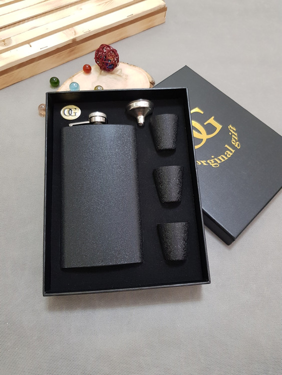 ست بطری جیبی کتابی ۳۶۰ سیسی استیل آسفالتی