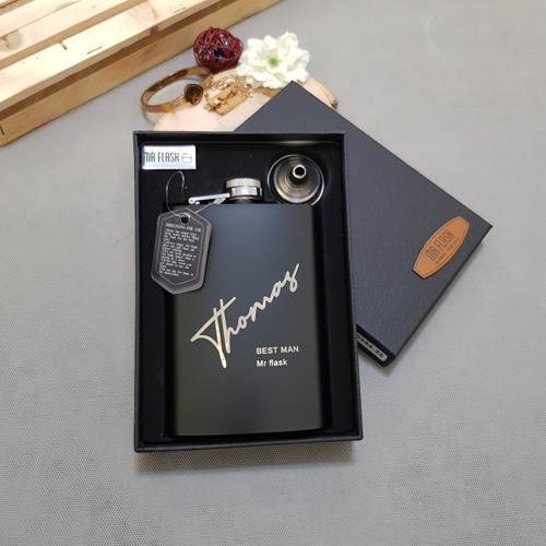 بطری جیبی استیل مشکی مات ۲۷۰ سیسی